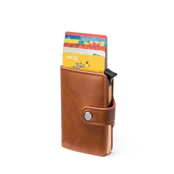New Rfid Blocking Carbon Fiber Vintage Leather Card Holder Wallet - Image 7