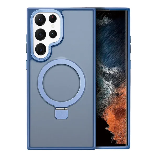 Luxury Premium Magnetic Matte Ring Holder Bracket Stand Case Cover For Samsung Galaxy S23 Ultra - Image 11