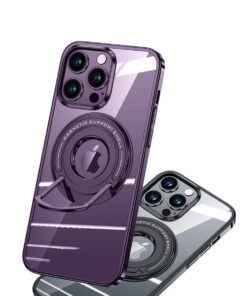 Alternative view of Coque Luxury Plating Slim Magsafe Shockproof Bumper Clear Case Cover For iPhone 15 Pro Max/16 Pro Max