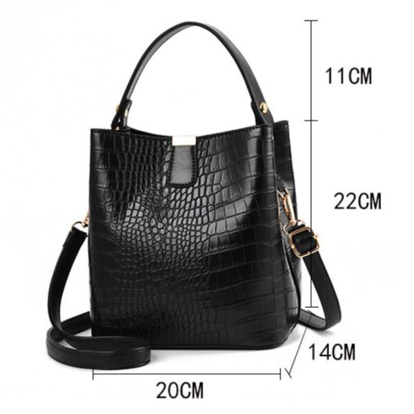 Yogodlns Retro Alligator Crocodile Large Capacity Crossbody Shoulder Messenger Bag - Image 5
