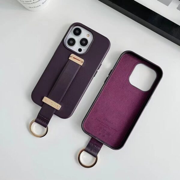 New Ring Design Bracket Wrist Brace Silicone Leather Case Cover for IPhone Series - Image 12