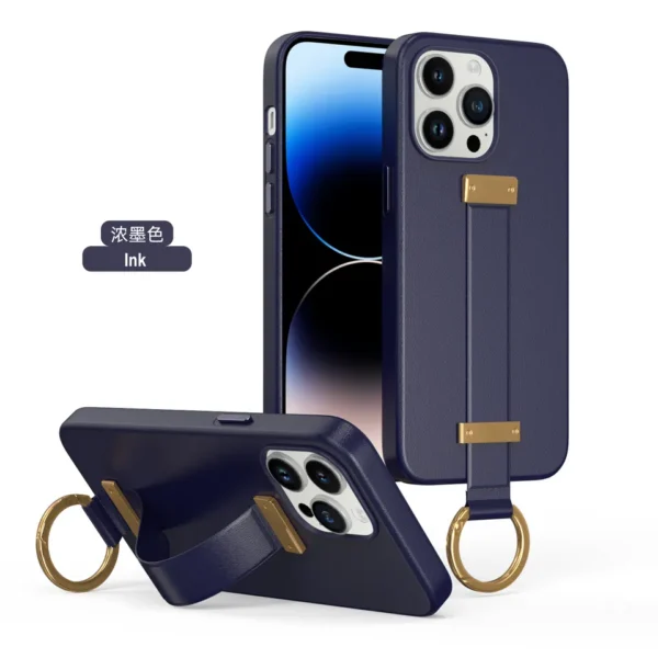 New Ring Design Bracket Wrist Brace Silicone Leather Case Cover for IPhone Series - Image 10