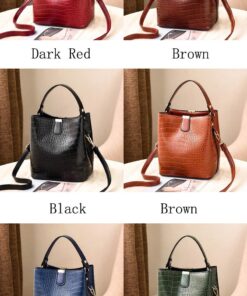 Yogodlns Retro Alligator Crocodile Large Capacity Crossbody Shoulder Messenger Bag