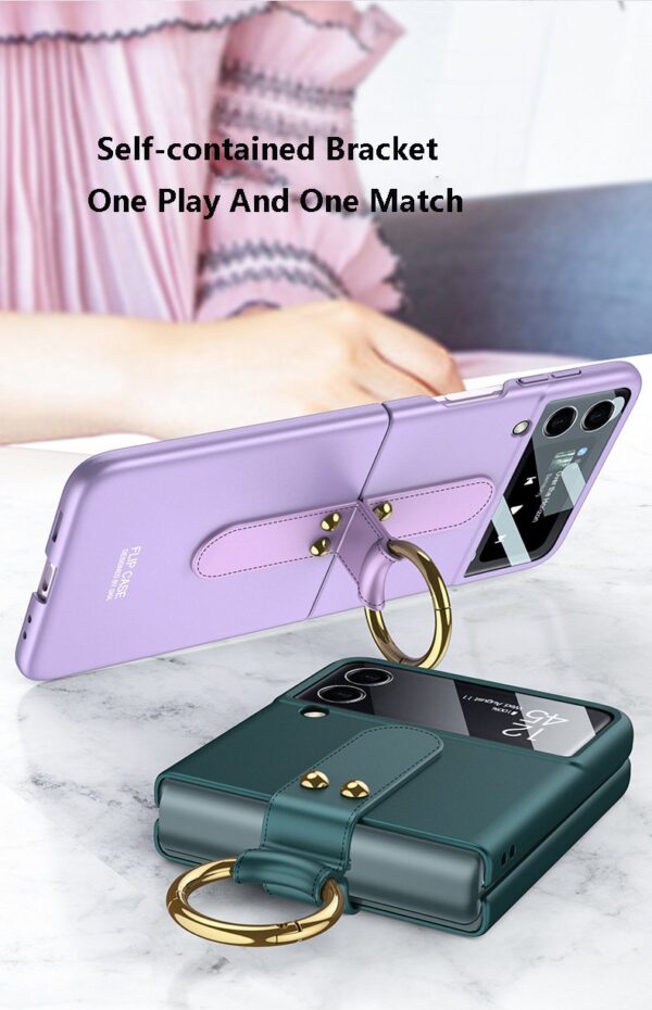 Luxury Premium Finger Ring Case Cover For Samsung Galaxy Flip 3 5G and Z Flip 4 5G - Image 21