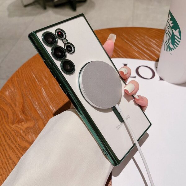 Luxury Premium Transparent Plating Anti-Scratch with Full Camera Cover For Samsung Galaxy S24 Ultra - Image 14