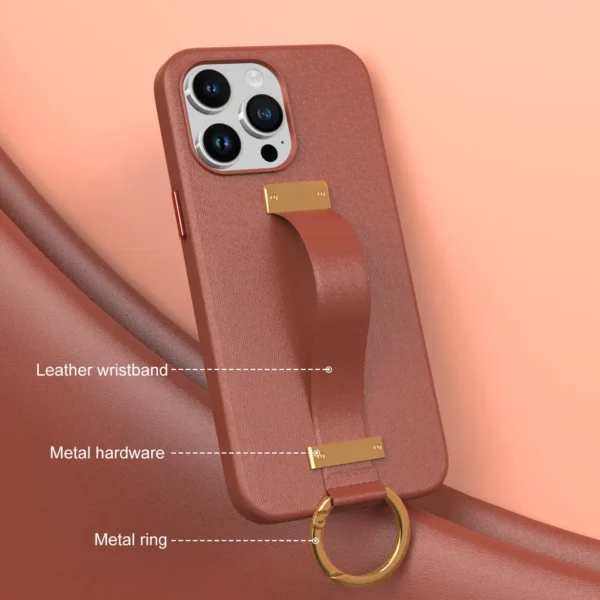 New Ring Design Bracket Wrist Brace Silicone Leather Case Cover for IPhone Series - Image 8