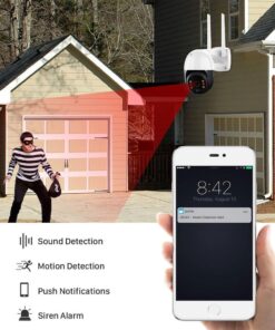 Alternative view of PTZ  360 Degrees 5MP 4G SIM Card Solar WIFI Security Motion Surveillance Camera