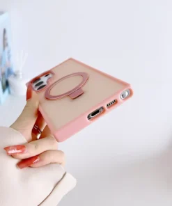 Alternative view of Luxury Premium Magnetic Matte Ring Holder Bracket Stand Case Cover For Samsung Galaxy S23 Ultra