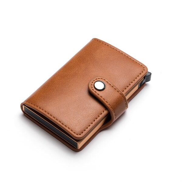 New Rfid Blocking Carbon Fiber Vintage Leather Card Holder Wallet - Image 14