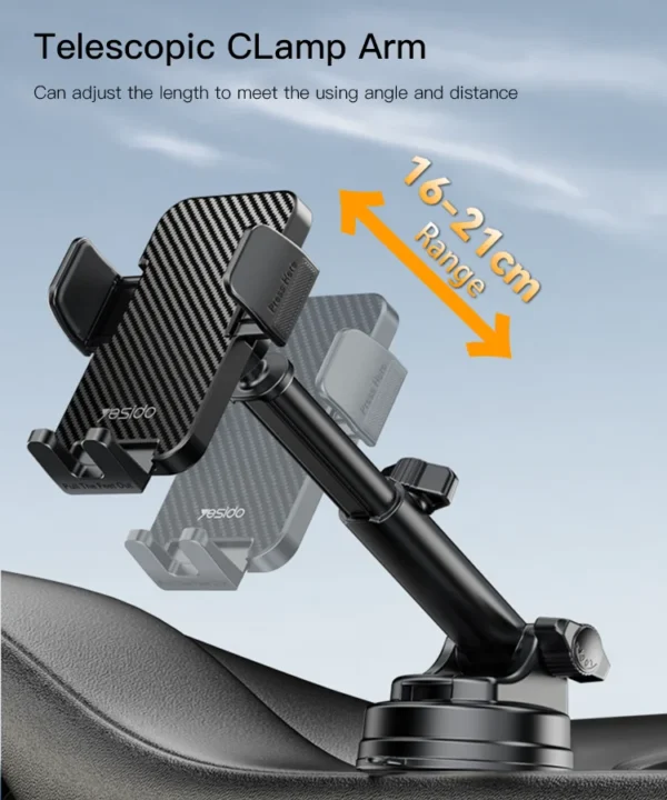 Yesido 360 FlexGrip Auto Swivel Car Phone Holder - Image 8