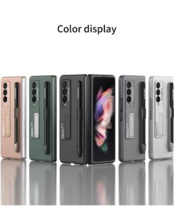 Luxury Premium Magnetic Pen Slot Hard Kickstand Protection Case Cover For Samsung Galaxy Z Fold Series