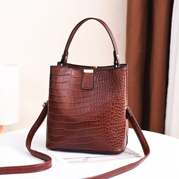 Yogodlns Retro Alligator Crocodile Large Capacity Crossbody Shoulder Messenger Bag - Image 7