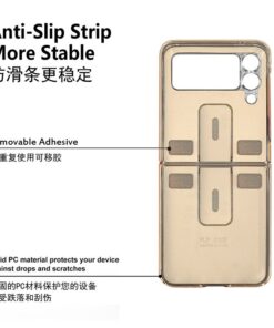 Alternative view of Luxury Premium Finger Horse Ring holder leather cover case for Samsung Galaxy Z Flip 3/ Z Flip 4