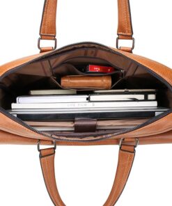 Alternative view of JEEP BULUO Waterproof Retro PU Leather Business Laptop Bag