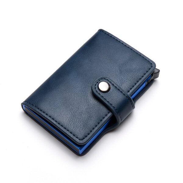 New Rfid Blocking Carbon Fiber Vintage Leather Card Holder Wallet - Image 11