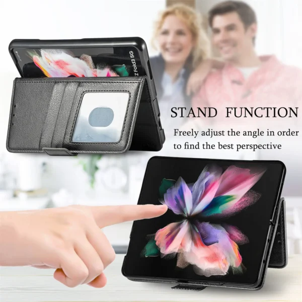 Luxury Premium Leather Card Slot Phone Case for Samsung Z Fold 3 5G/Fold 4 5G - Image 12