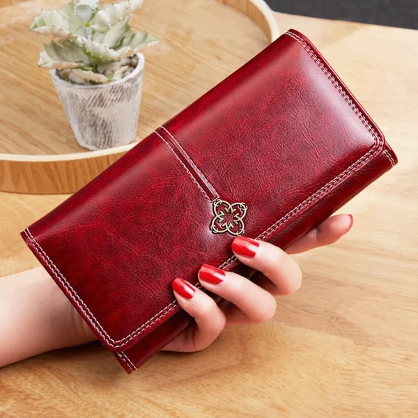 Luxury Premium PU Leather High Quality Fashion Women Purse Cards Holder - Image 4