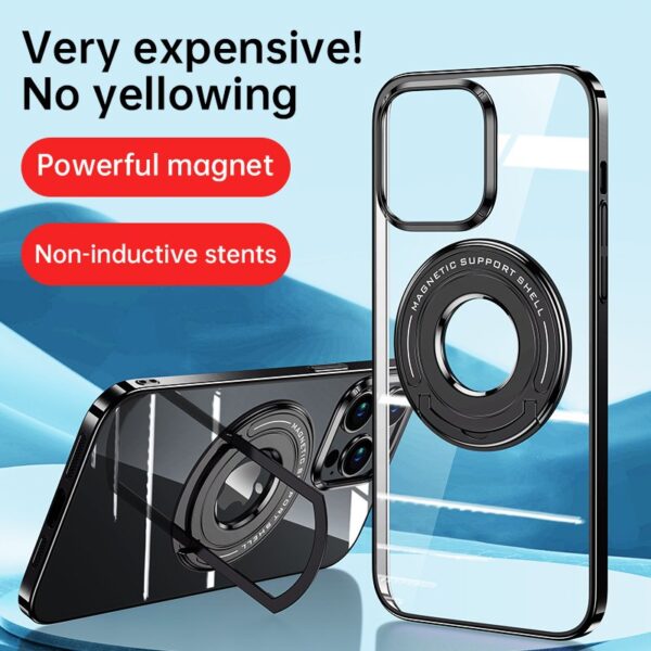 Coque Luxury Plating Slim Magsafe Shockproof Bumper Clear Case Cover For iPhone 15 Pro Max/16 Pro Max - Image 6