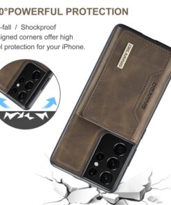 Alternative view of 2 IN 1 Detachable Leather Wallet Case With Holder Function Protect Cover For Samsung Galaxy S21 Ultra