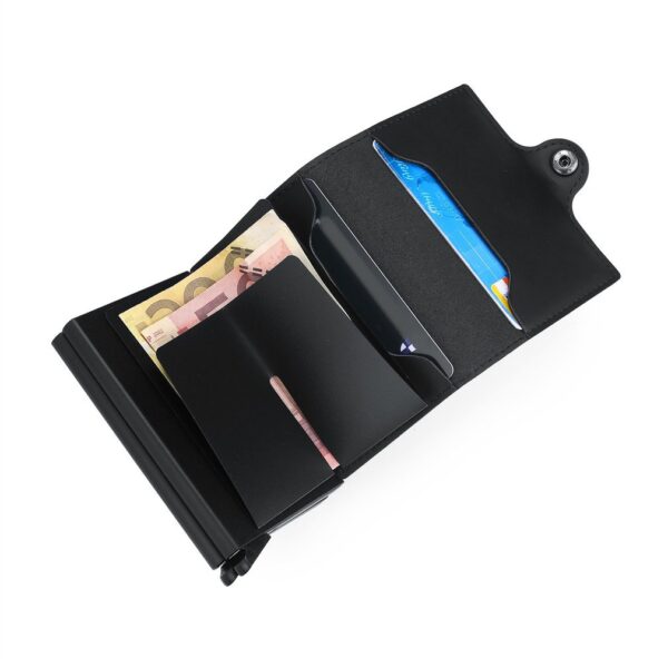 New Rfid Blocking Carbon Fiber Vintage Leather Card Holder Wallet - Image 5