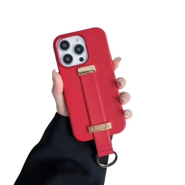 New Ring Design Bracket Wrist Brace Silicone Leather Case Cover for IPhone Series - Image 5