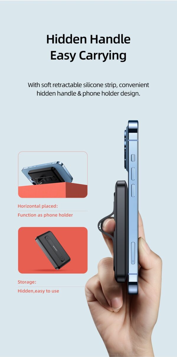 USAMS 10000mah 22.5W Fast Magnetic Wireless Portable Powerbank - Image 3