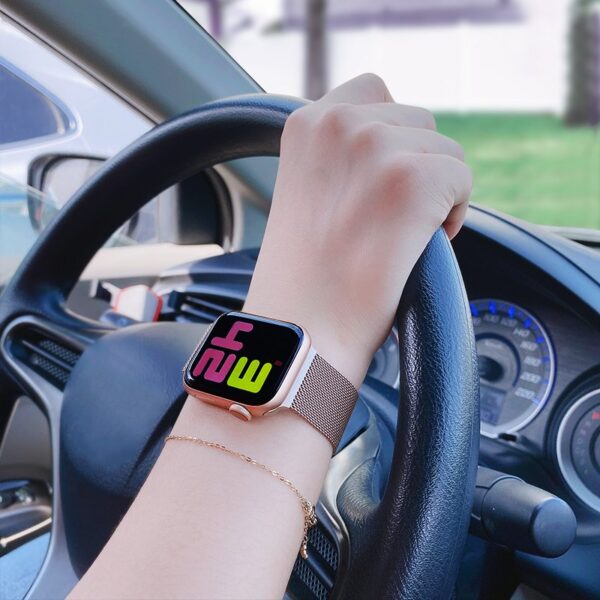 Milanese Magnetic Loop Strap bracelet Band For iWatch Series - Image 7