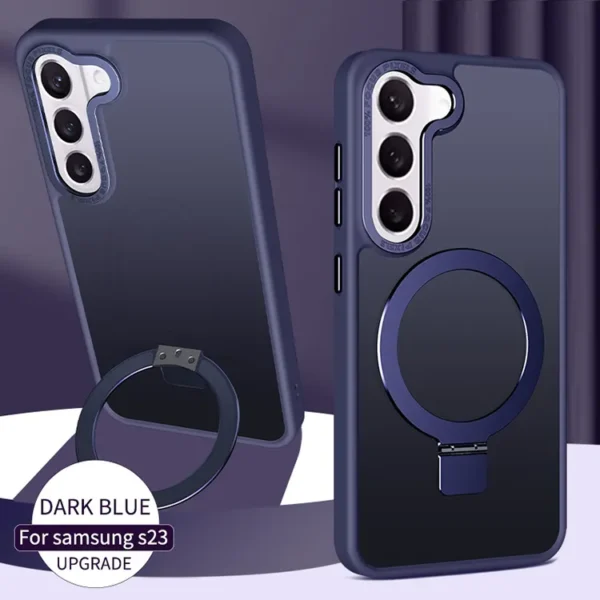 Luxury Premium Magnetic Matte Ring Holder Bracket Stand Case Cover For Samsung Galaxy S23 - Image 3