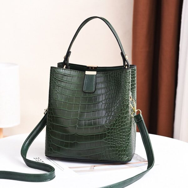 Yogodlns Retro Alligator Crocodile Large Capacity Crossbody Shoulder Messenger Bag - Image 9