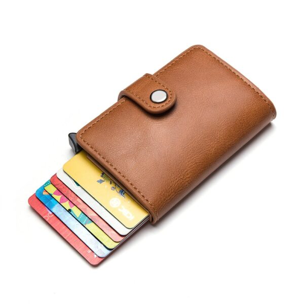 New Rfid Blocking Carbon Fiber Vintage Leather Card Holder Wallet - Image 17