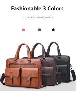 JEEP BULUO Briefcase Bags For Men Business Fashion Office Work Handbag