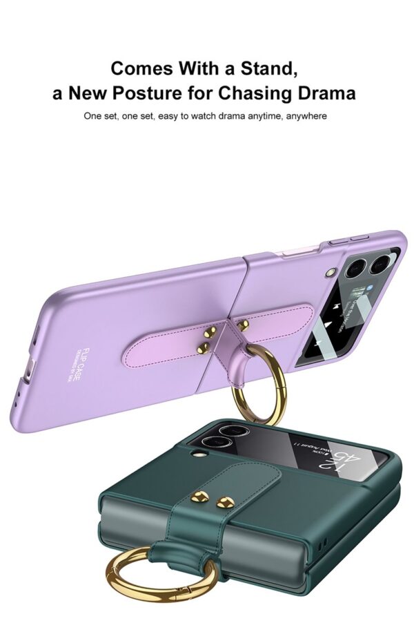 Luxury Premium Finger Ring Case Cover For Samsung Galaxy Flip 3 5G and Z Flip 4 5G - Image 17
