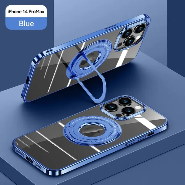 Coque Luxury Plating Slim Magsafe Shockproof Bumper Clear Case Cover For iPhone 15 Pro Max/16 Pro Max - Image 13