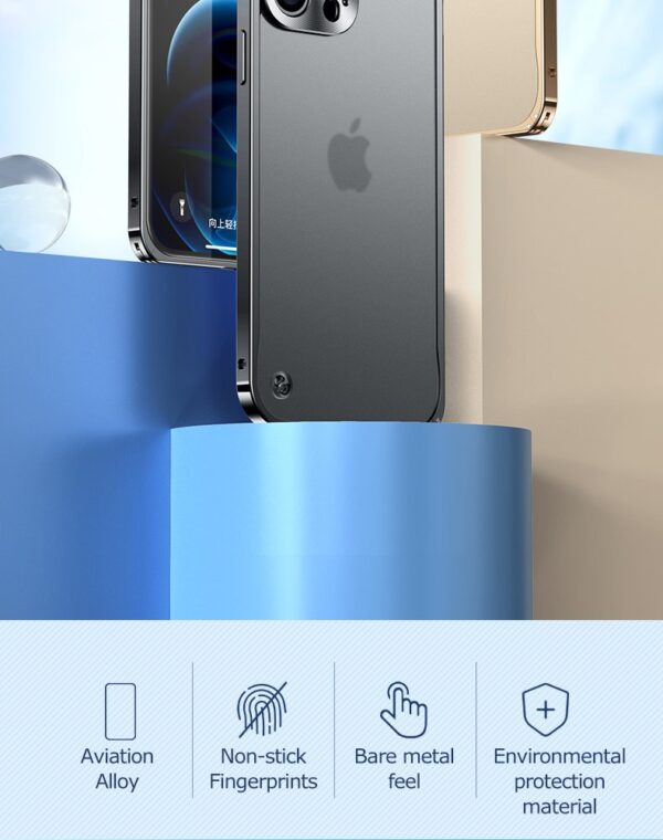 Luxury Premium Magsafe Magnetic Aluminum Metal Case Cover and 3D Glass Protector for iPhone 14 Pro Max - Image 12
