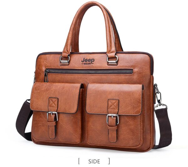 JEEP BULUO Briefcase Bags For Men Business Fashion Office Work Handbag - Image 24