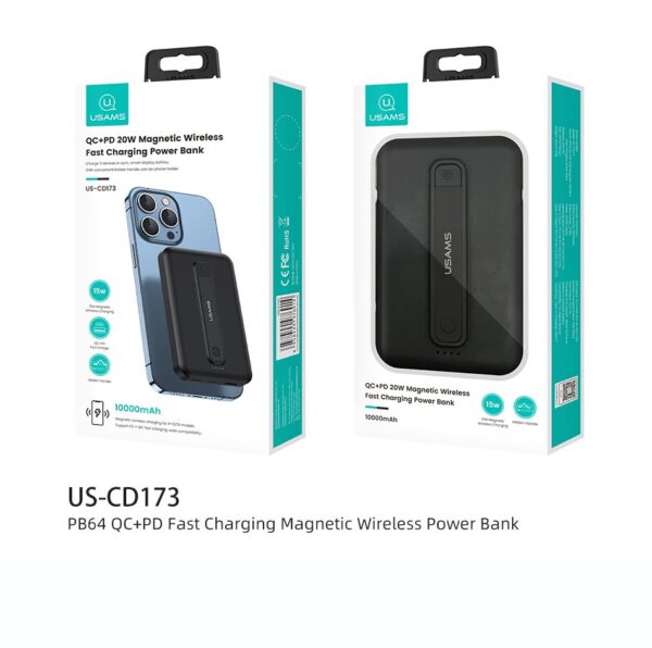 USAMS 10000mah 22.5W Fast Magnetic Wireless Portable Powerbank - Image 8