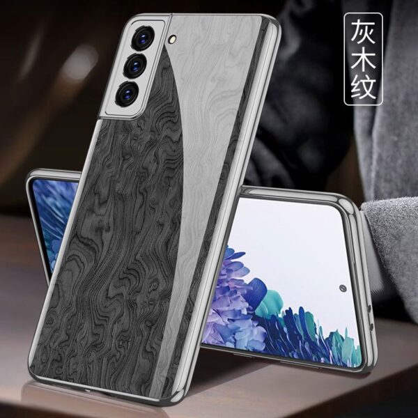 Luxury Gold Plated Marble Tempered Glass Case for Samsung Galaxy S21 Plus - Image 12