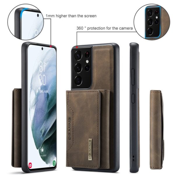 2 IN 1 Detachable Leather Wallet Case With Holder Function Protect Cover For Samsung Galaxy S21 Ultra - Image 10