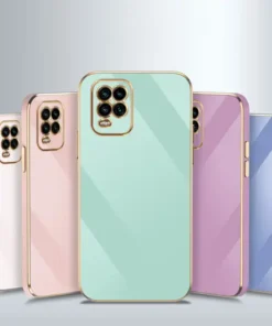 Luxury Premium Electroplated Gold Plated Case Cover and 3D Glass Protector For Samsung Galaxy A12