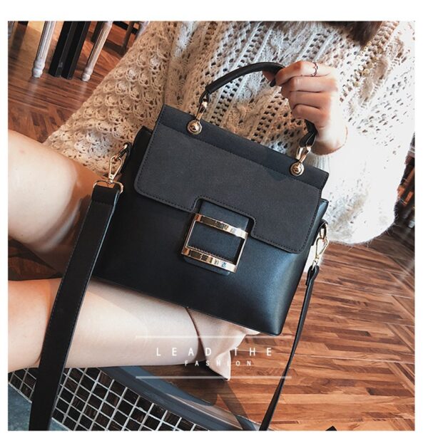 Luxury Premium Vintage Shoulder New Buckle Matte Leather Crossbody Handbags - Image 14