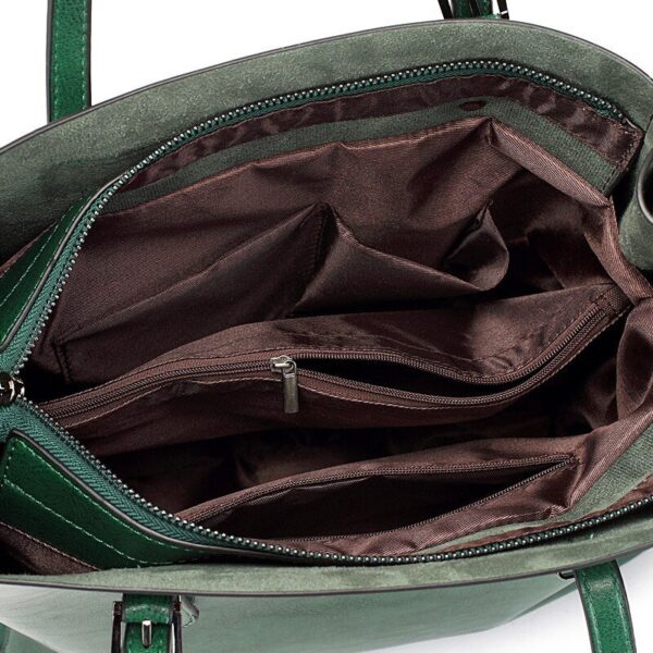 Vintage PU Leather Women's Handbag Messenger Shoulder - Image 11
