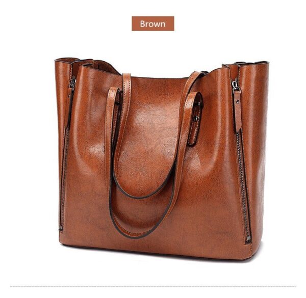 Vintage PU Leather Women's Handbag Messenger Shoulder - Image 10