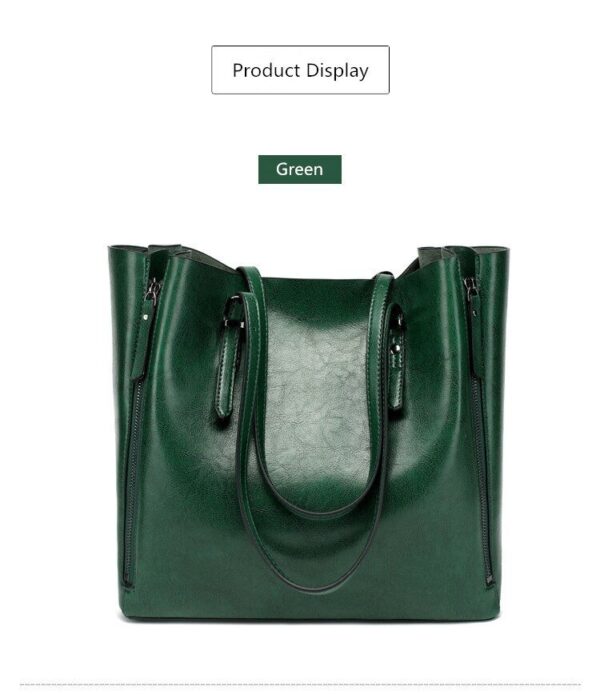 Vintage PU Leather Women's Handbag Messenger Shoulder - Image 8