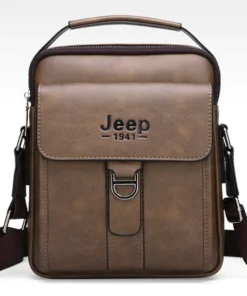 Alternative view of Luxury Brand Vintage Leather Messenger Shoulder Bag