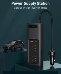Baseus Power Inverter DC 12V to AC 220V 150W Dual Port Fast Charging Car Power Station