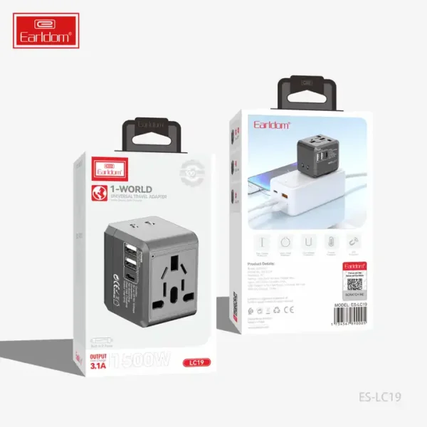 Earldom USB International With Type C to USB 3.1 Universal Travel Adapter - Image 12