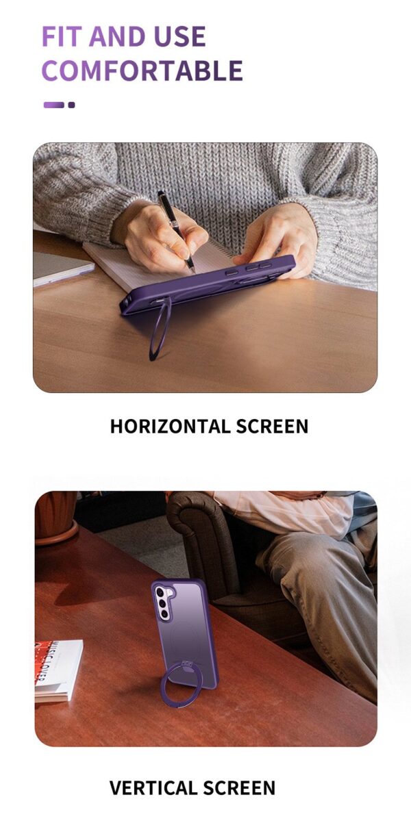 Luxury Premium Magnetic Matte Ring Holder Bracket Stand Case Cover For Samsung Galaxy S23 - Image 10