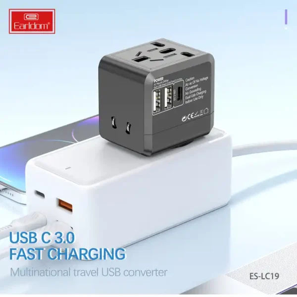 Earldom USB International With Type C to USB 3.1 Universal Travel Adapter - Image 14