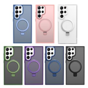 Luxury Premium Magnetic Matte Ring Holder Bracket Stand Case Cover For Samsung Galaxy S23 Ultra