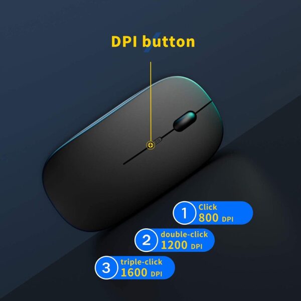 Luxury Premium Wireless Bluetooth Rechargeable Slim Mini Noiseless Cordless Mouse - Image 13